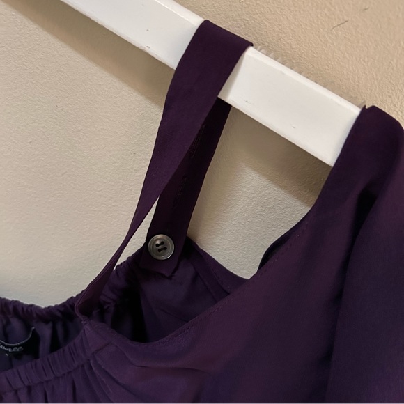 Madewell ~ Purple Silk 3/4 Sleeve Shift Mini Dress in size 0 - Picture 9 of 15